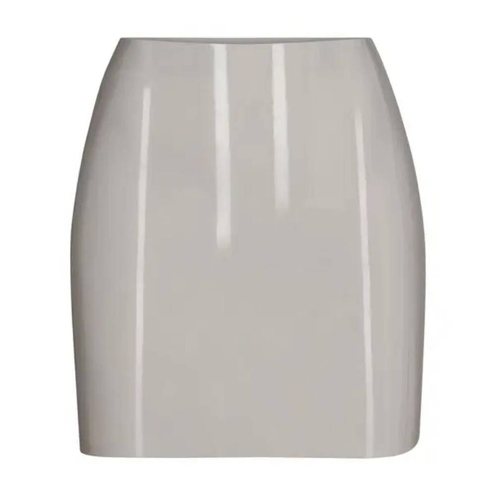 2. NWT SKIMS LATEX MINI SKIRT IN CEMENT SIZE SMALL